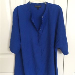 Banana Republic Cobalt Blue Hi Lo Dolman Blouse